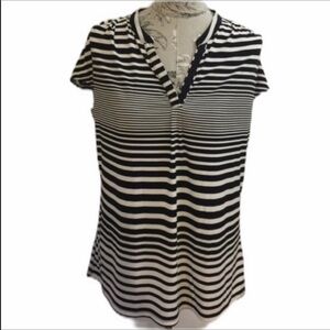 🆕 Worthington Black White Striped Top XL